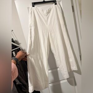 Free People Cream Wide-Leg Pants